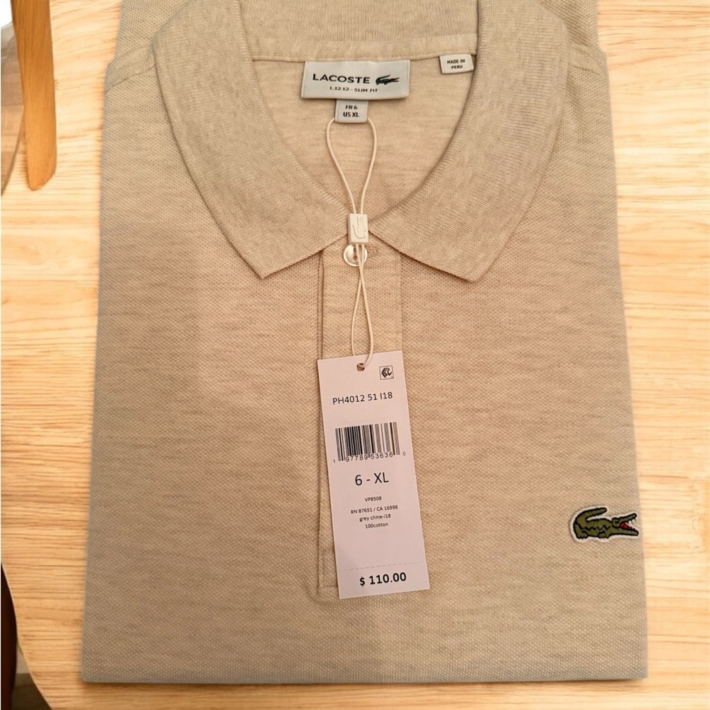 Lacoste Men's Light Tan Polo Shirt
